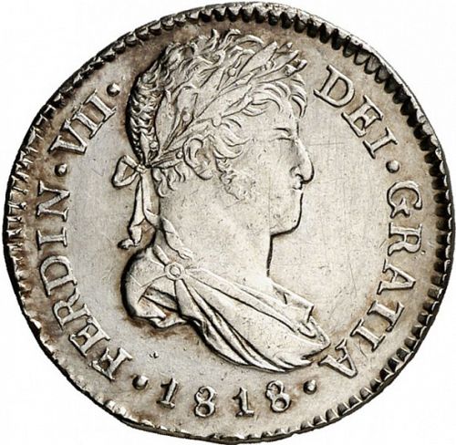 1 Real Obverse Image minted in SPAIN in 1818M (1808-33  -  FERNANDO VII)  - The Coin Database