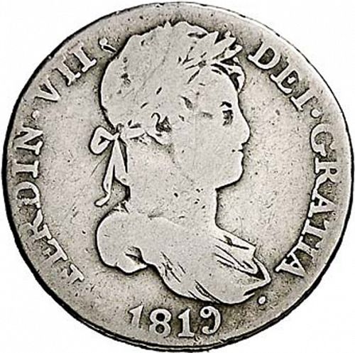 1 Real Obverse Image minted in SPAIN in 1819GJ (1808-33  -  FERNANDO VII)  - The Coin Database