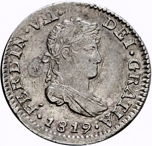 1 Real Obverse Image minted in SPAIN in 1819JJ (1808-33  -  FERNANDO VII)  - The Coin Database
