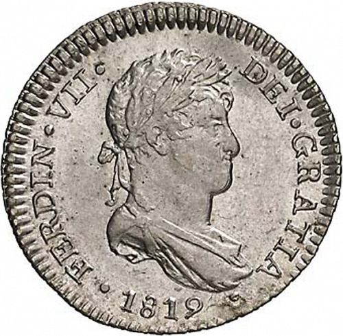 1 Real Obverse Image minted in SPAIN in 1819JP (1808-33  -  FERNANDO VII)  - The Coin Database