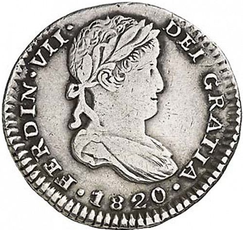 1 Real Obverse Image minted in SPAIN in 1820AG (1808-33  -  FERNANDO VII)  - The Coin Database
