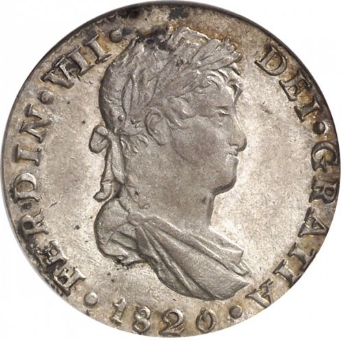 1 Real Obverse Image minted in SPAIN in 1820JJ (1808-33  -  FERNANDO VII)  - The Coin Database