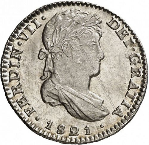 1 Real Obverse Image minted in SPAIN in 1821JJ (1808-33  -  FERNANDO VII)  - The Coin Database