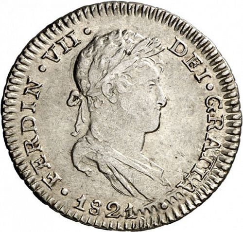 1 Real Obverse Image minted in SPAIN in 1821JP (1808-33  -  FERNANDO VII)  - The Coin Database