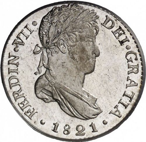1 Real Obverse Image minted in SPAIN in 1821M (1808-33  -  FERNANDO VII)  - The Coin Database