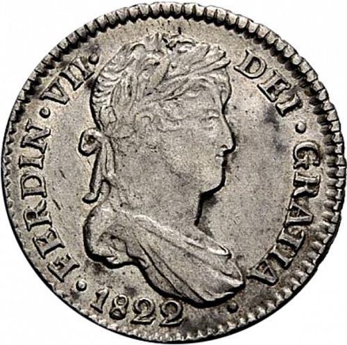 1 Real Obverse Image minted in SPAIN in 1822PJ (1808-33  -  FERNANDO VII)  - The Coin Database