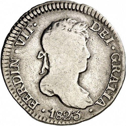 1 Real Obverse Image minted in SPAIN in 1823JP (1808-33  -  FERNANDO VII)  - The Coin Database