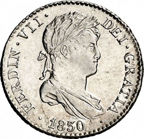 1 Real Obverse Image minted in SPAIN in 1830AJ (1808-33  -  FERNANDO VII)  - The Coin Database
