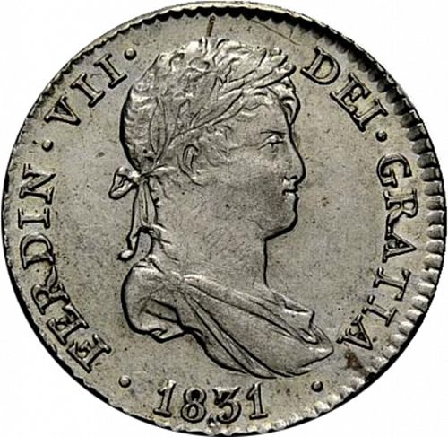 1 Real Obverse Image minted in SPAIN in 1831AJ (1808-33  -  FERNANDO VII)  - The Coin Database