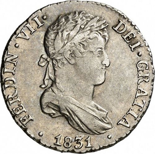 1 Real Obverse Image minted in SPAIN in 1831JB (1808-33  -  FERNANDO VII)  - The Coin Database