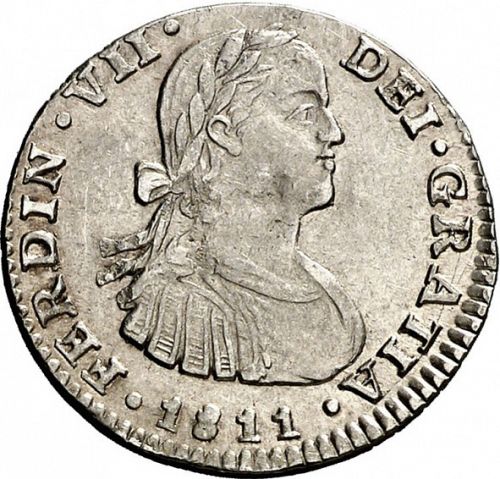 1 Real Reverse Image minted in SPAIN in 1811HJ (1808-33  -  FERNANDO VII)  - The Coin Database