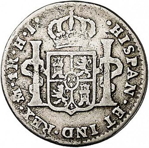 1 Real Reverse Image minted in SPAIN in 1815HJ (1808-33  -  FERNANDO VII)  - The Coin Database