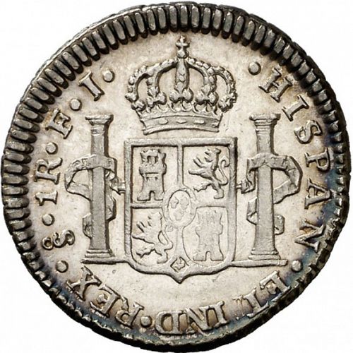 1 Real Reverse Image minted in SPAIN in 1816FJ (1808-33  -  FERNANDO VII)  - The Coin Database