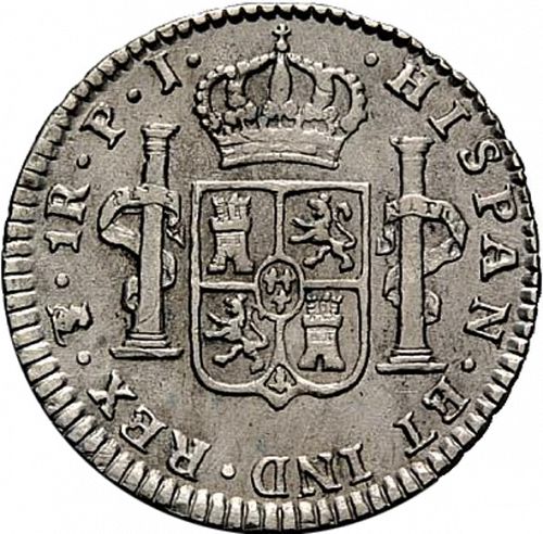 1 Real Reverse Image minted in SPAIN in 1817PJ (1808-33  -  FERNANDO VII)  - The Coin Database