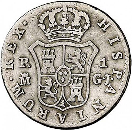 1 Real Reverse Image minted in SPAIN in 1818GJ (1808-33  -  FERNANDO VII)  - The Coin Database