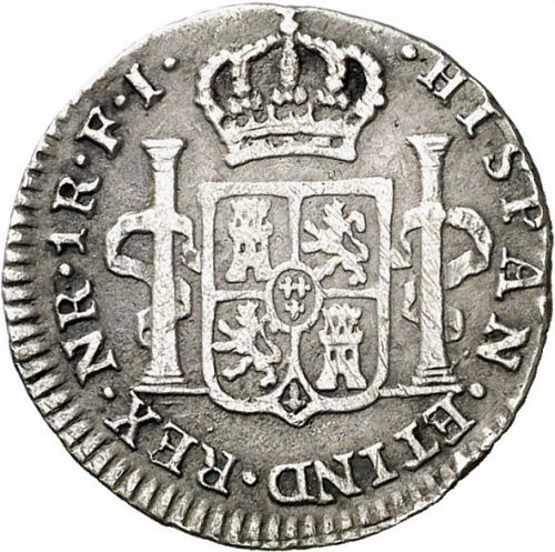 1 Real Reverse Image minted in SPAIN in 1819FJ (1808-33  -  FERNANDO VII)  - The Coin Database