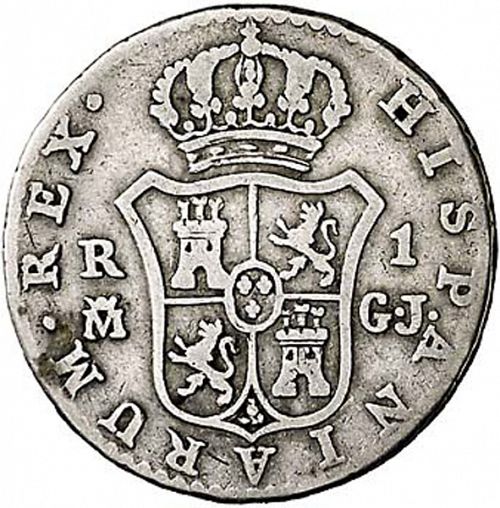 1 Real Reverse Image minted in SPAIN in 1819GJ (1808-33  -  FERNANDO VII)  - The Coin Database
