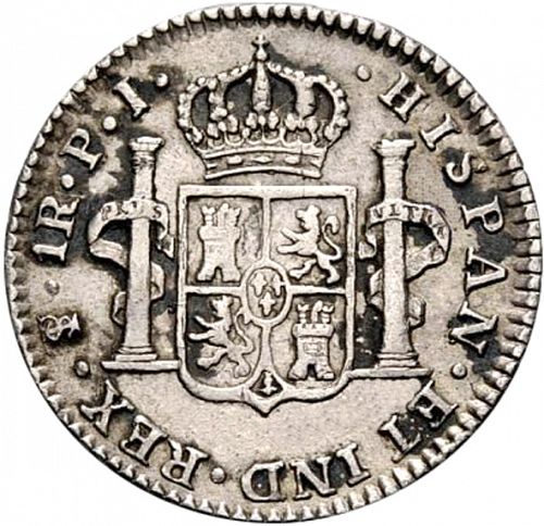 1 Real Reverse Image minted in SPAIN in 1820PJ (1808-33  -  FERNANDO VII)  - The Coin Database