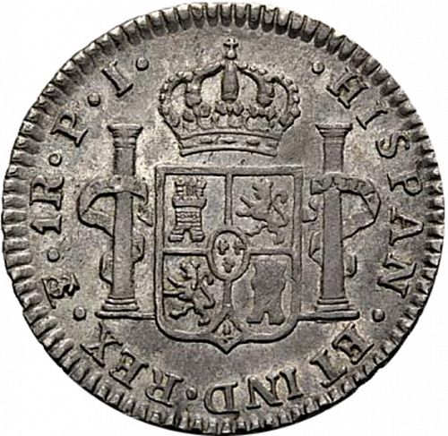 1 Real Reverse Image minted in SPAIN in 1822PJ (1808-33  -  FERNANDO VII)  - The Coin Database