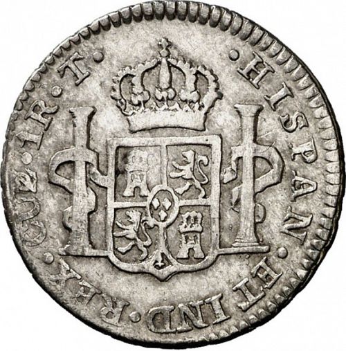 1 Real Reverse Image minted in SPAIN in 1824T (1808-33  -  FERNANDO VII)  - The Coin Database