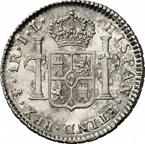 1 Real Reverse Image minted in SPAIN in 1825JL (1808-33  -  FERNANDO VII)  - The Coin Database
