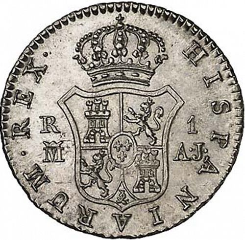 1 Real Reverse Image minted in SPAIN in 1828AJ (1808-33  -  FERNANDO VII)  - The Coin Database