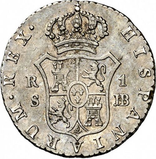 1 Real Reverse Image minted in SPAIN in 1831JB (1808-33  -  FERNANDO VII)  - The Coin Database