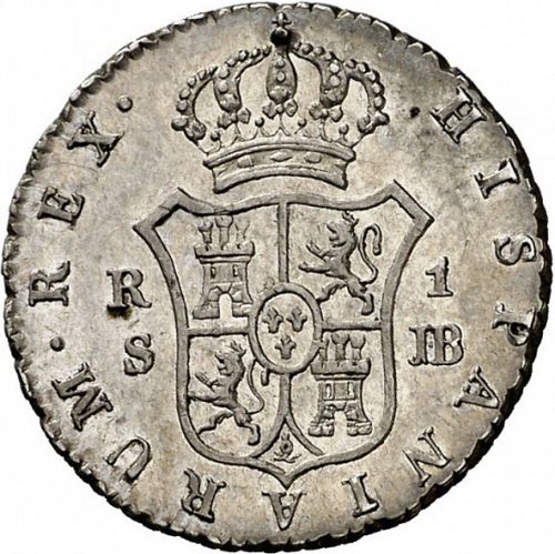 1 Real Reverse Image minted in SPAIN in 1833JB (1808-33  -  FERNANDO VII)  - The Coin Database