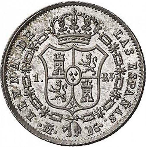 1 Real Reverse Image minted in SPAIN in 1838DG (1833-48  -  ISABEL II)  - The Coin Database