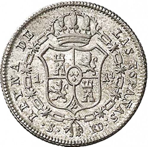1 Real Reverse Image minted in SPAIN in 1840RD (1833-48  -  ISABEL II)  - The Coin Database