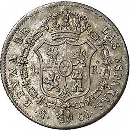 1 Real Reverse Image minted in SPAIN in 1849CL (1833-48  -  ISABEL II)  - The Coin Database