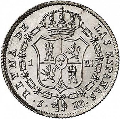 1 Real Reverse Image minted in SPAIN in 1850RD (1833-48  -  ISABEL II)  - The Coin Database