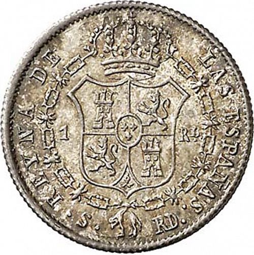 1 Real Reverse Image minted in SPAIN in 1851RD (1833-48  -  ISABEL II)  - The Coin Database