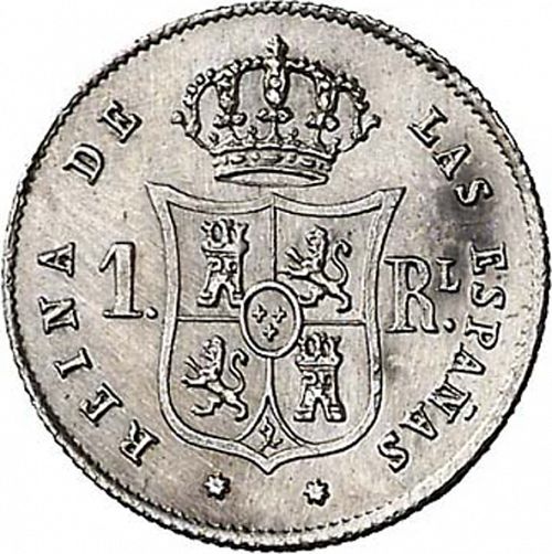 1 Real Reverse Image minted in SPAIN in 1852 (1849-64  -  ISABEL II - Decimal Coinage)  - The Coin Database