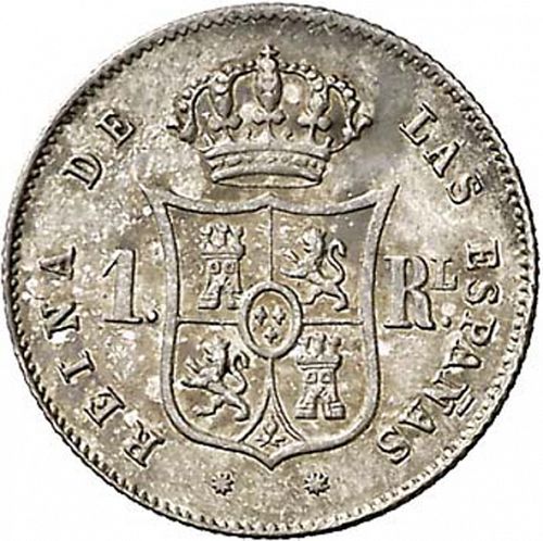 1 Real Reverse Image minted in SPAIN in 1861 (1849-64  -  ISABEL II - Decimal Coinage)  - The Coin Database