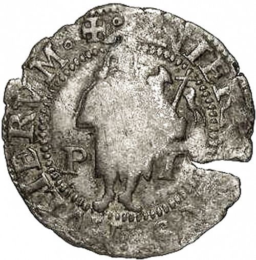 1 sou Reverse Image minted in SPAIN in ND (1556-98  -  FELIPE II - Local Coinage)  - The Coin Database