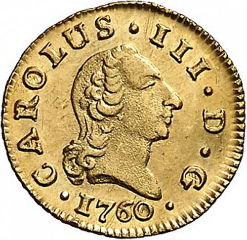 half Escudo Obverse Image minted in SPAIN in 1760JP (1759-88  -  CARLOS III)  - The Coin Database
