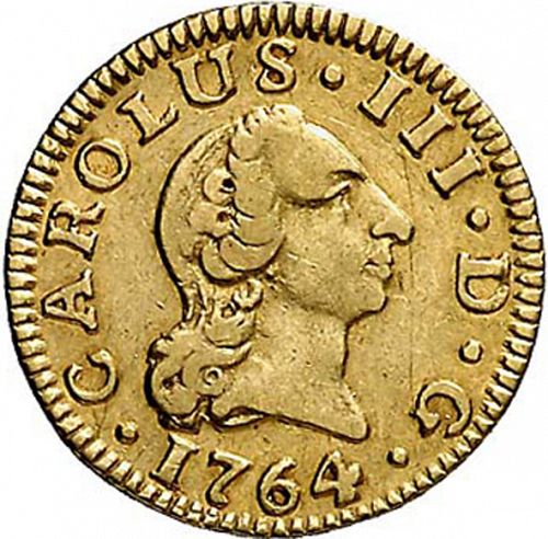 half Escudo Obverse Image minted in SPAIN in 1764VC (1759-88  -  CARLOS III)  - The Coin Database