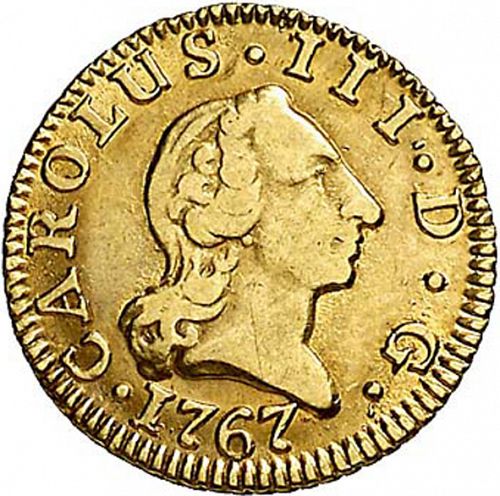 half Escudo Obverse Image minted in SPAIN in 1767PJ (1759-88  -  CARLOS III)  - The Coin Database