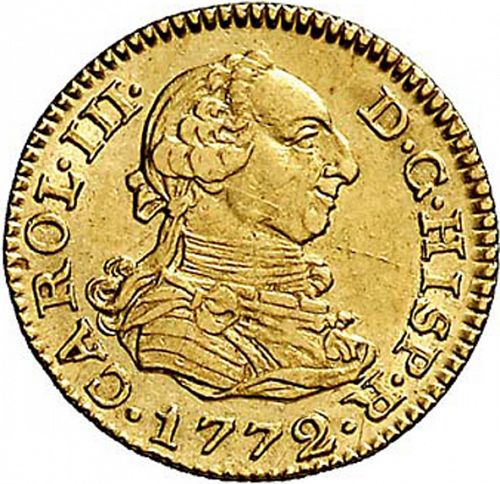 half Escudo Obverse Image minted in SPAIN in 1772PJ (1759-88  -  CARLOS III)  - The Coin Database