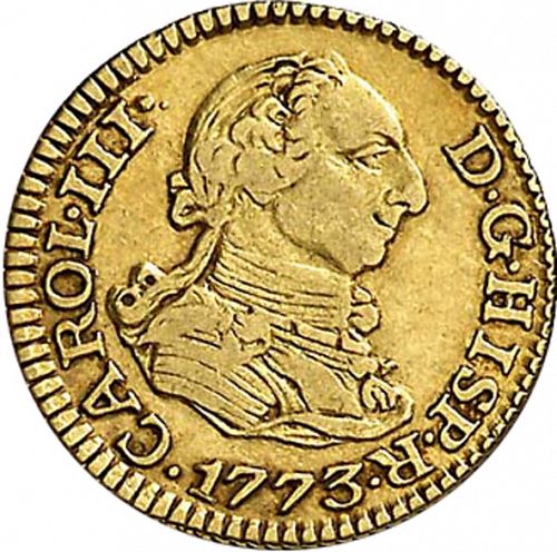 half Escudo Obverse Image minted in SPAIN in 1773CF (1759-88  -  CARLOS III)  - The Coin Database