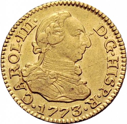 half Escudo Obverse Image minted in SPAIN in 1773PJ (1759-88  -  CARLOS III)  - The Coin Database