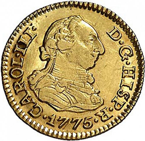 half Escudo Obverse Image minted in SPAIN in 1775CF (1759-88  -  CARLOS III)  - The Coin Database
