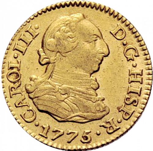 half Escudo Obverse Image minted in SPAIN in 1775PJ (1759-88  -  CARLOS III)  - The Coin Database