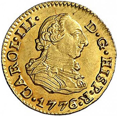half Escudo Obverse Image minted in SPAIN in 1776CF (1759-88  -  CARLOS III)  - The Coin Database