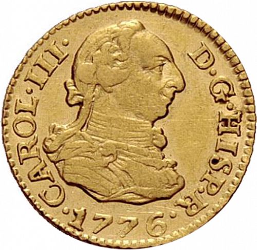 half Escudo Obverse Image minted in SPAIN in 1776PJ (1759-88  -  CARLOS III)  - The Coin Database