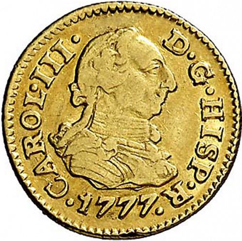 half Escudo Obverse Image minted in SPAIN in 1777CF (1759-88  -  CARLOS III)  - The Coin Database