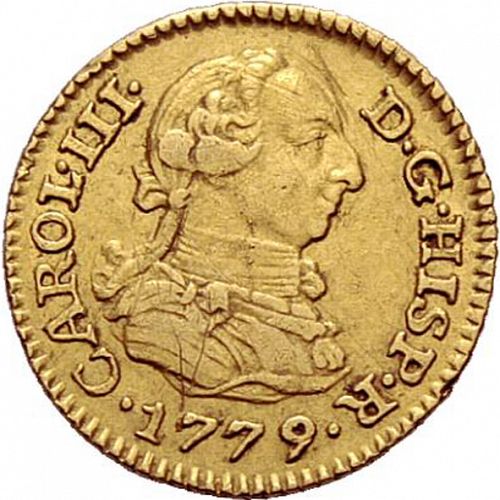 half Escudo Obverse Image minted in SPAIN in 1779PJ (1759-88  -  CARLOS III)  - The Coin Database