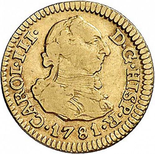 half Escudo Obverse Image minted in SPAIN in 1781CF (1759-88  -  CARLOS III)  - The Coin Database
