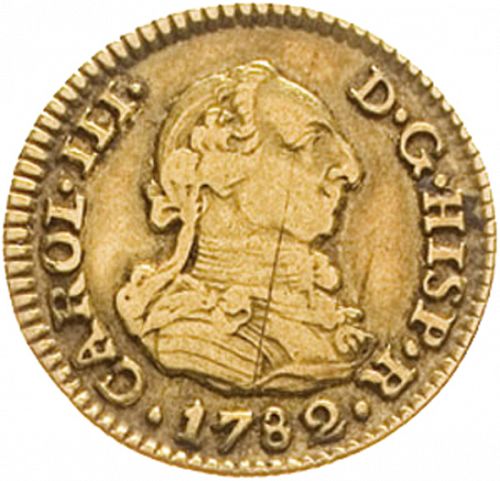 half Escudo Obverse Image minted in SPAIN in 1782CF (1759-88  -  CARLOS III)  - The Coin Database